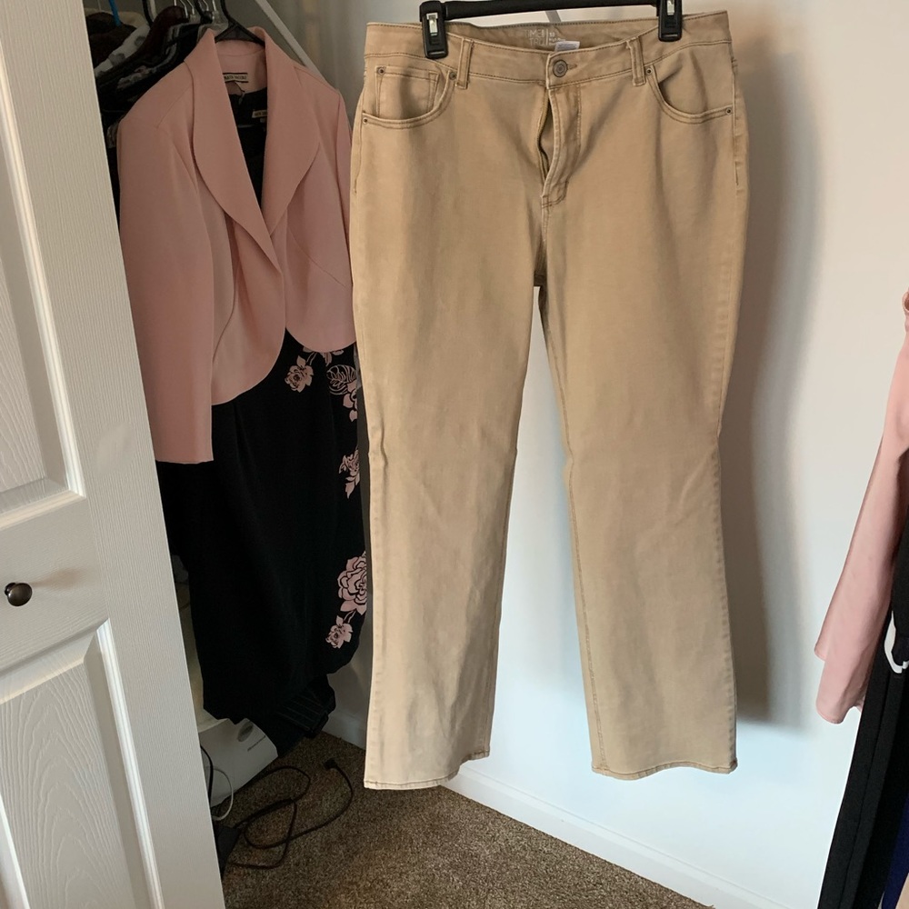 Khaki colored jeans